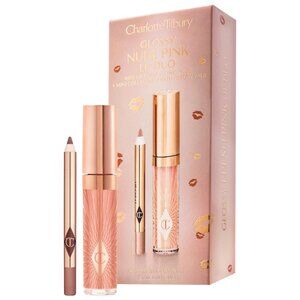 NIB ✅ Charlotte Tilbury NUDE PINK Glossy Lip Duo ✨ BNIB